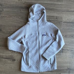 Patagonia Quilted Gray Full Zip Hoodie